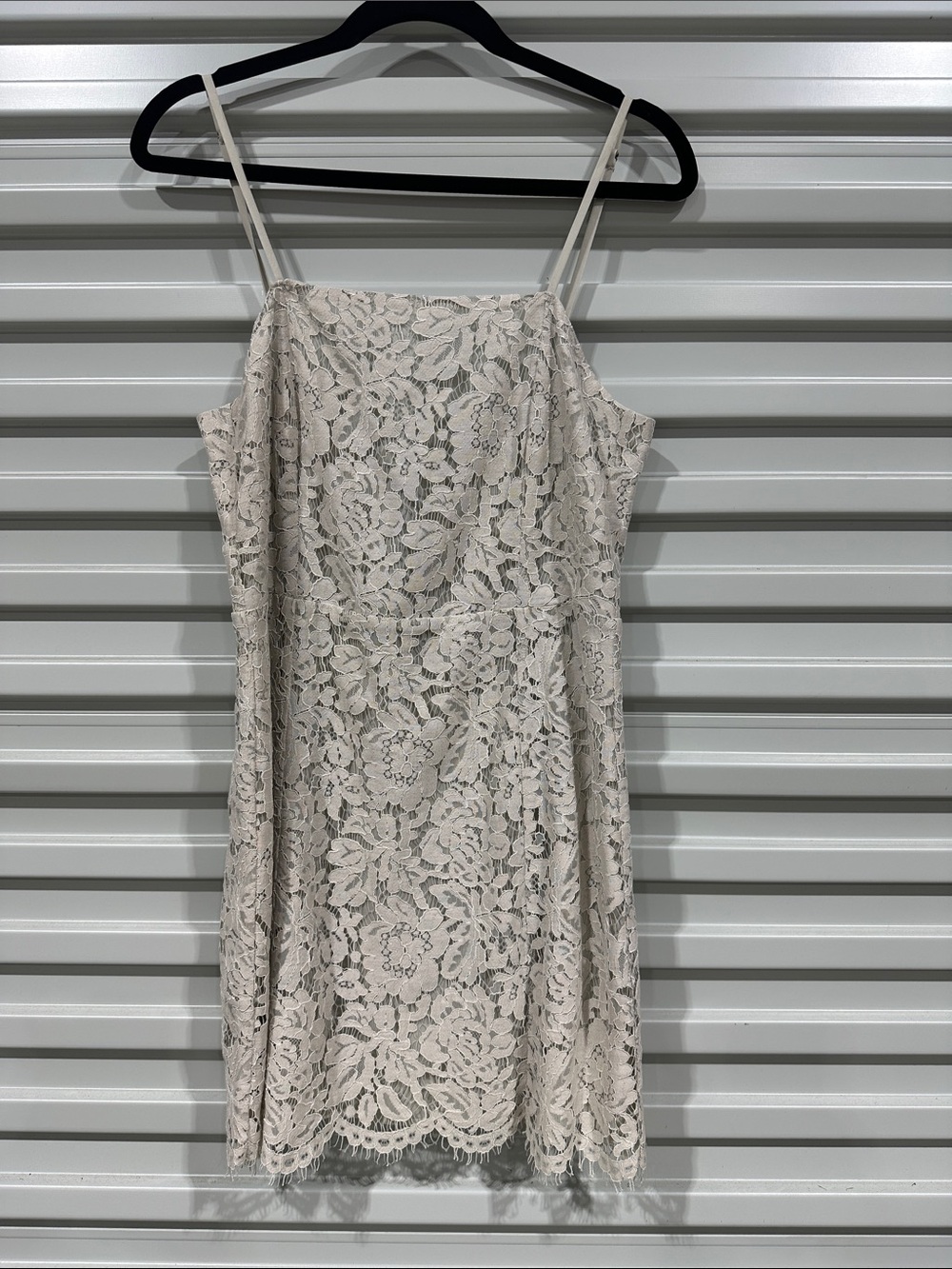 Lace Slip Dress in Light Sage - Spaghetti Strap